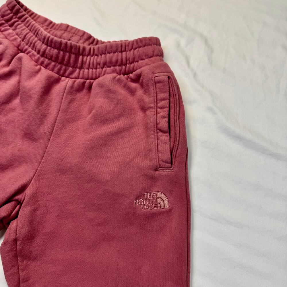 North Face Drawstring Jogger Sweatpants Women’s XS Pink 100% Cotton Cozy Gym - Picture 7 of 14